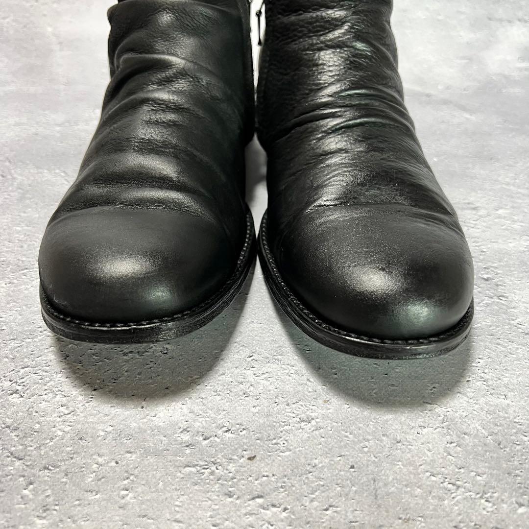 PADRONE サイドジップ チャッカブーツ 41 ブラック ヌバック