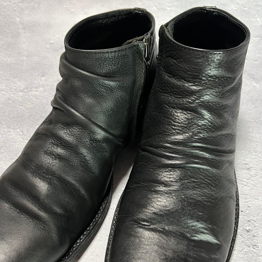 PADRONE サイドジップ チャッカブーツ 41 ブラック ヌバック