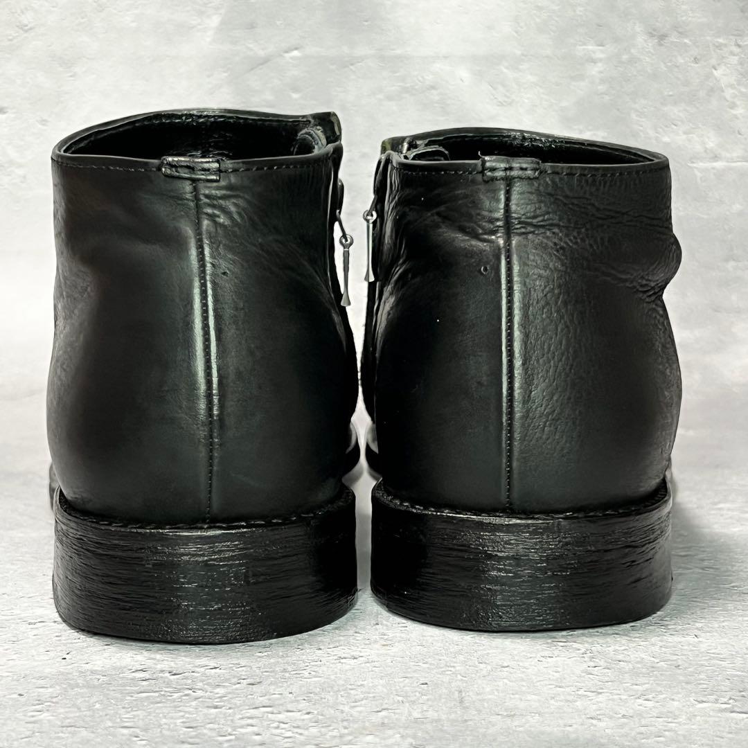 PADRONE サイドジップ チャッカブーツ 41 ブラック ヌバック