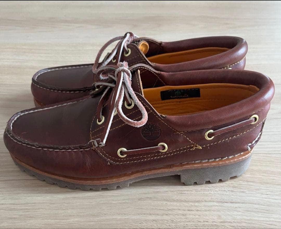 Timberland 3eyeバーガンディ デッキシューズ