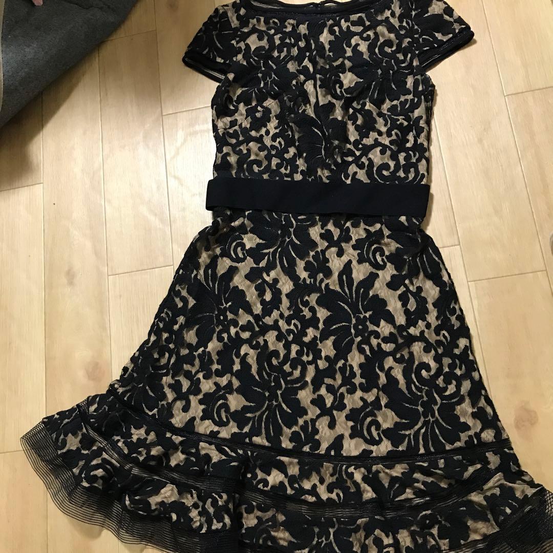 TADASHI SHOJI パーティードレス サイズ4 黒 レース