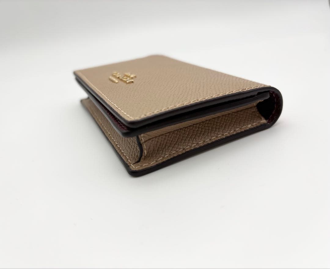 【COACH☆新品】☆☆ビジネス カード ケース☆名刺入れ☆レザー☆トープ☆☆