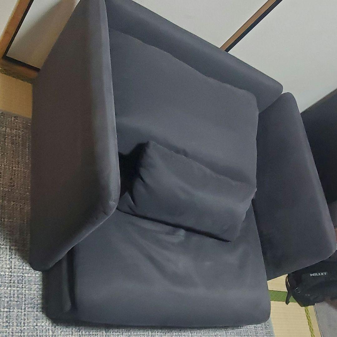 【美品】IKEA ソーデルハムン 1人掛けソファ グレー ひじ掛け設置済み