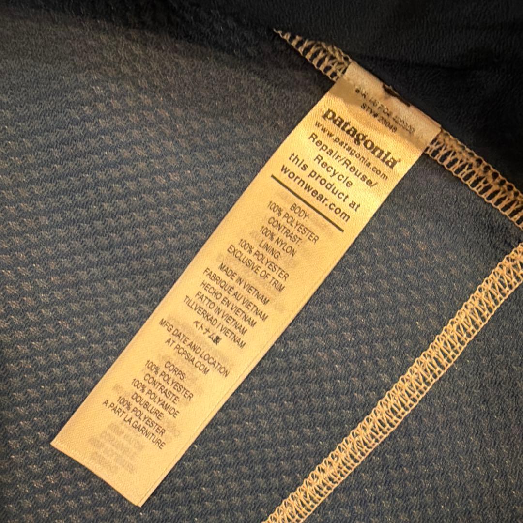 patagonia フリース ベスト L ベージュ/赤