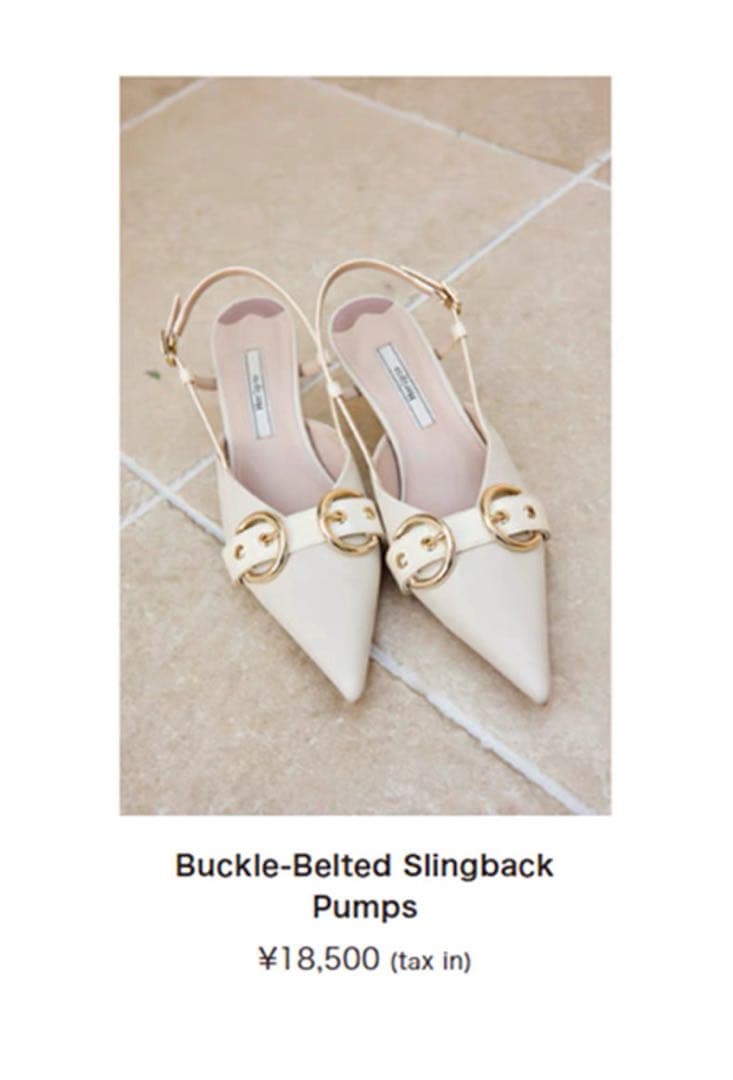 靴 Her lip to Buckle-Belted Slingback Pumps
