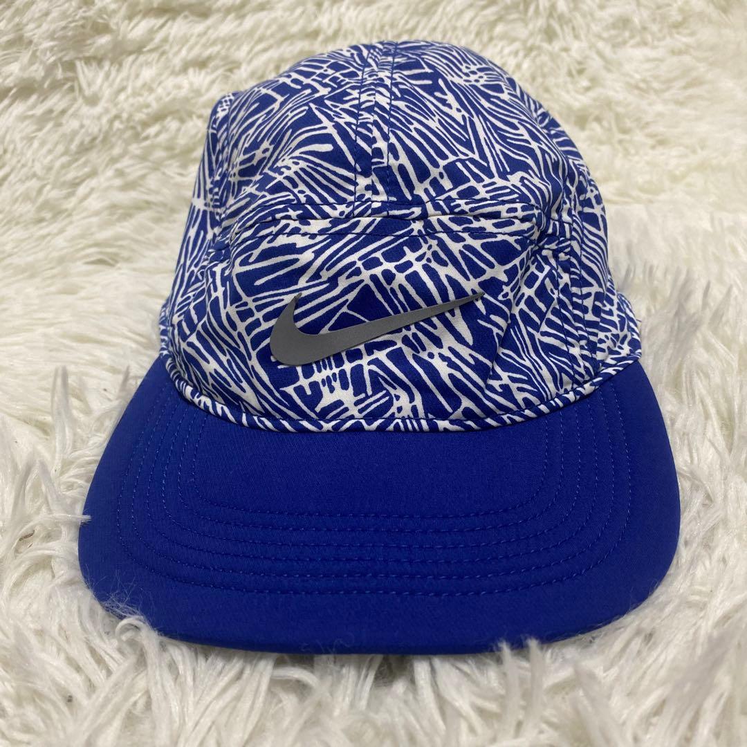 美品　nike　キャップ　AW84　総柄　青系　ナイキ　帽子　DRI-FIT