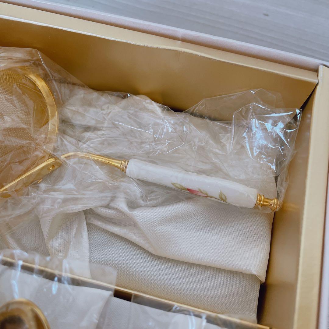 希少 廃盤 NARUMI ティースプーン ストレイナーセット 8320 フラワー