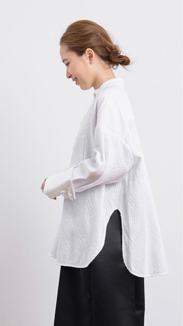 【新品未使用】yori shirocon タキシードリボンブラウス ホワイト