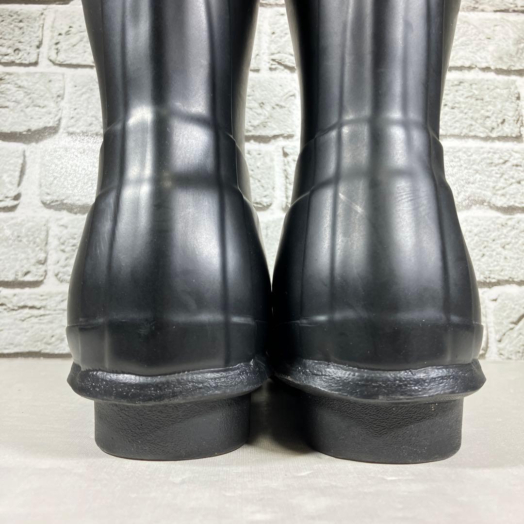 【試着程度】HUNTER レインブーツ 黒 ロング ラバー レディース UK6