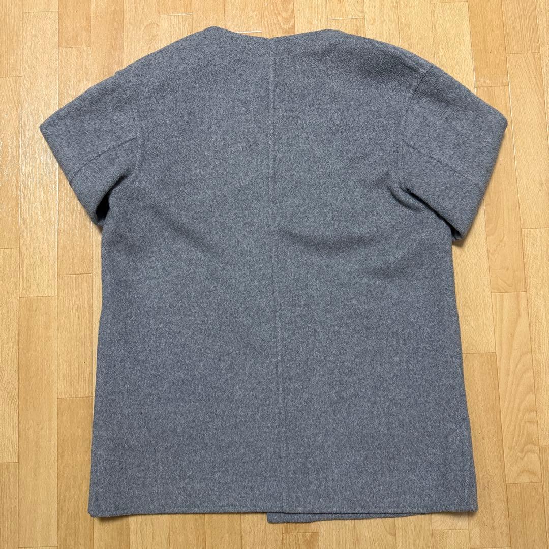 Spick and Span ノーカラーリバーコート ウール