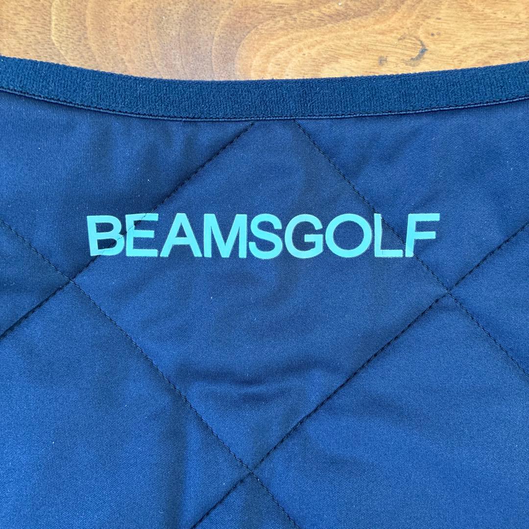 BEAMS GOLF キルティング プルオーバー L ネイビー 防寒ゴルフウェア