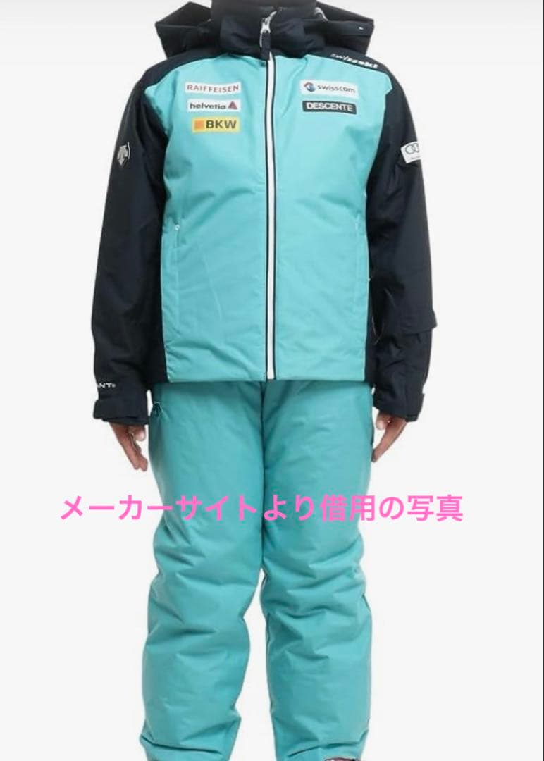 DESCENTE デサント子供用スキーウェア上下セット 150 ブルー×ネイビー