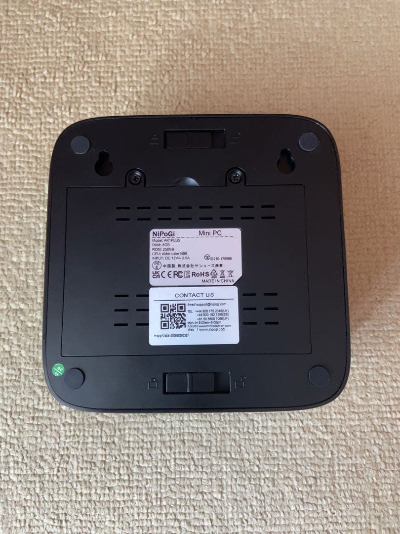 Intel ミニPC ACアダプター付き