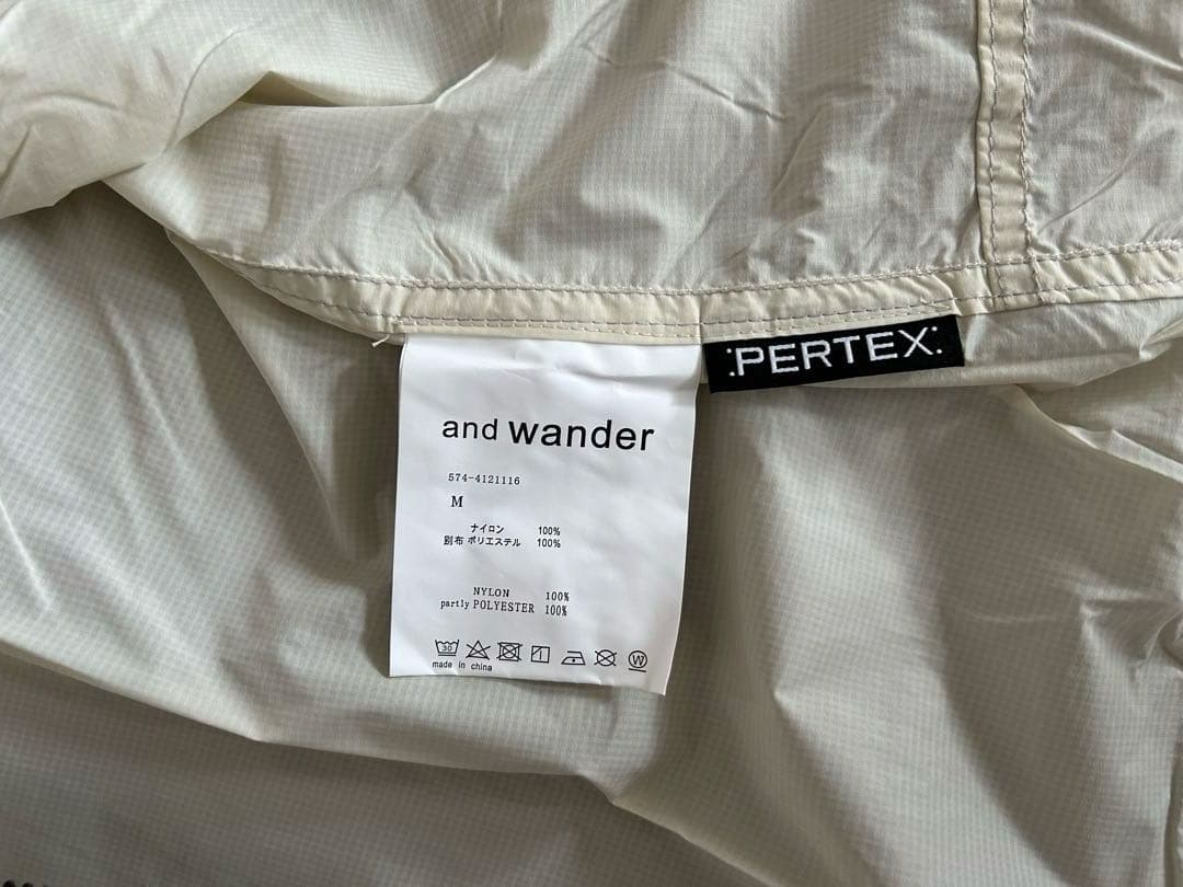 ジャケット・アウター AND WANDER PERTEX WIND JACKET