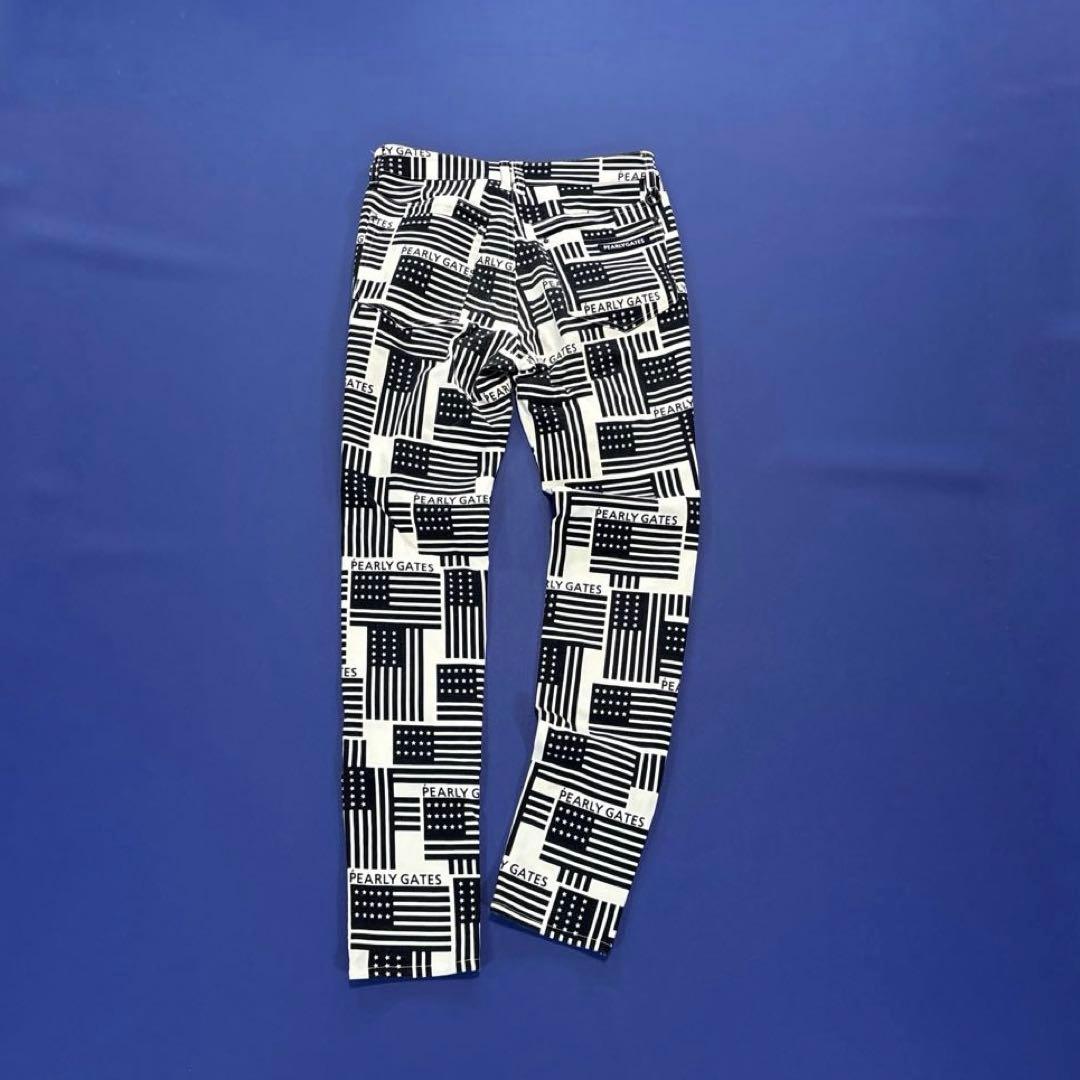 パーリーゲイツ　ロングパンツ　1/M 星条旗　総柄　オールシーズン