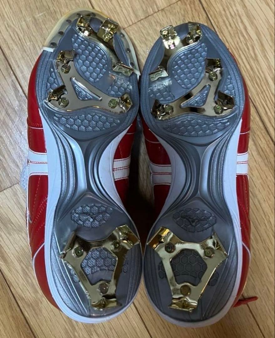 メルパンミズノ　グローバルエリート　オーダースパイク　レッド赤　25センチ