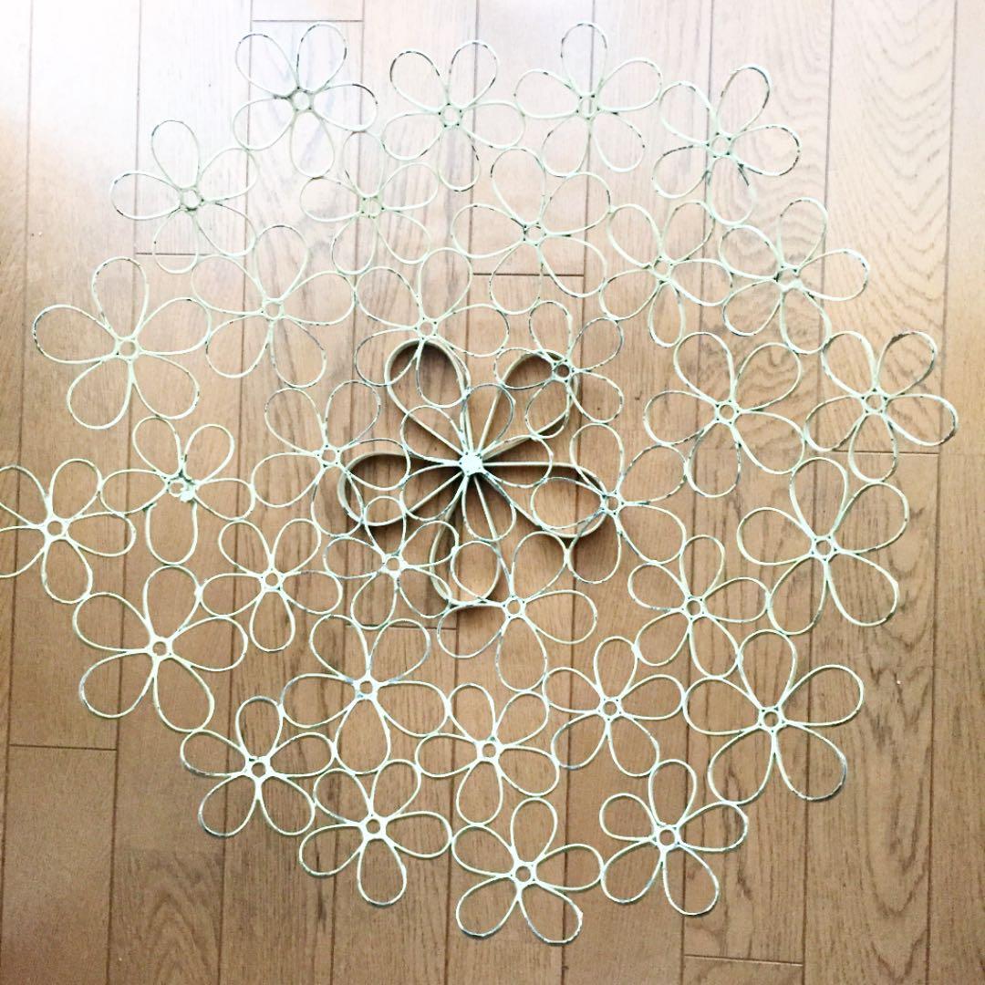 アンティーク花柄メタルカゴ