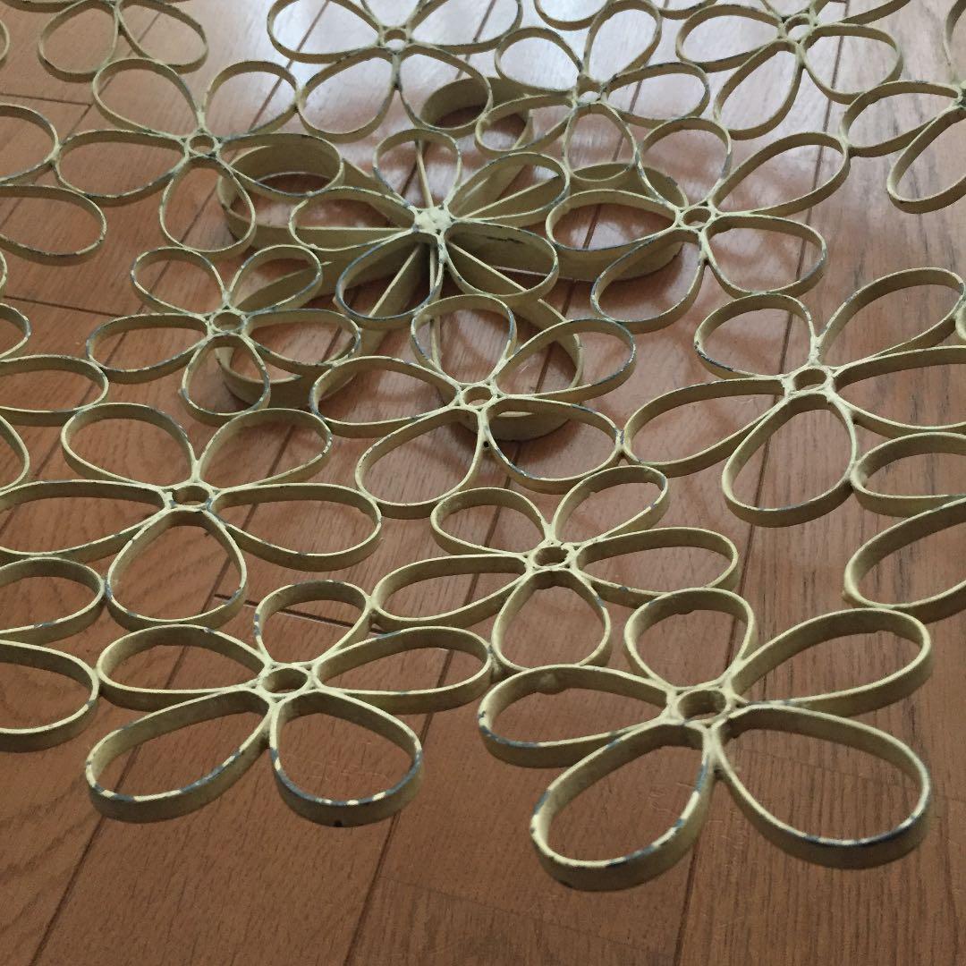 アンティーク花柄メタルカゴ