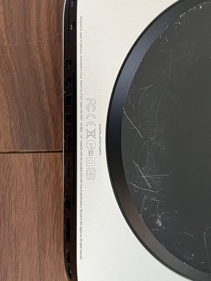 Apple Mac mini 2012 Catalina中古 動作OK 初期化済