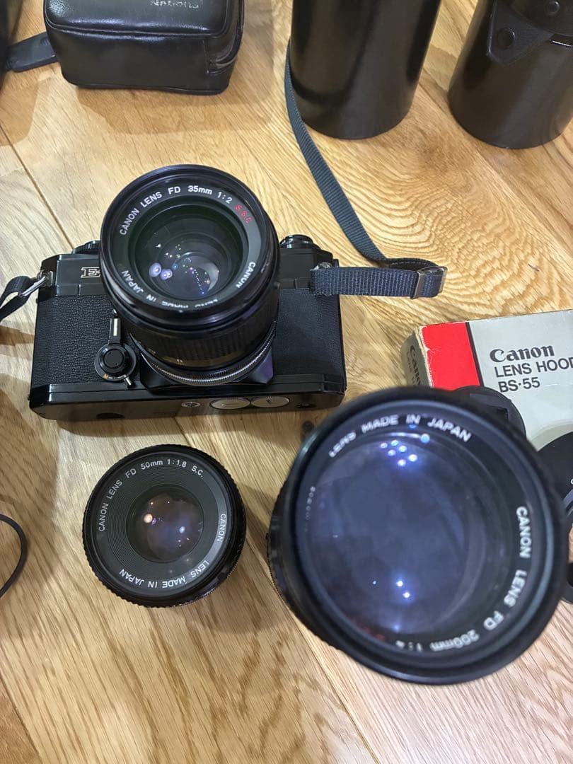 Canon EF フィルム カメラ 一眼レフ 望遠レンズ フラッシュ セット