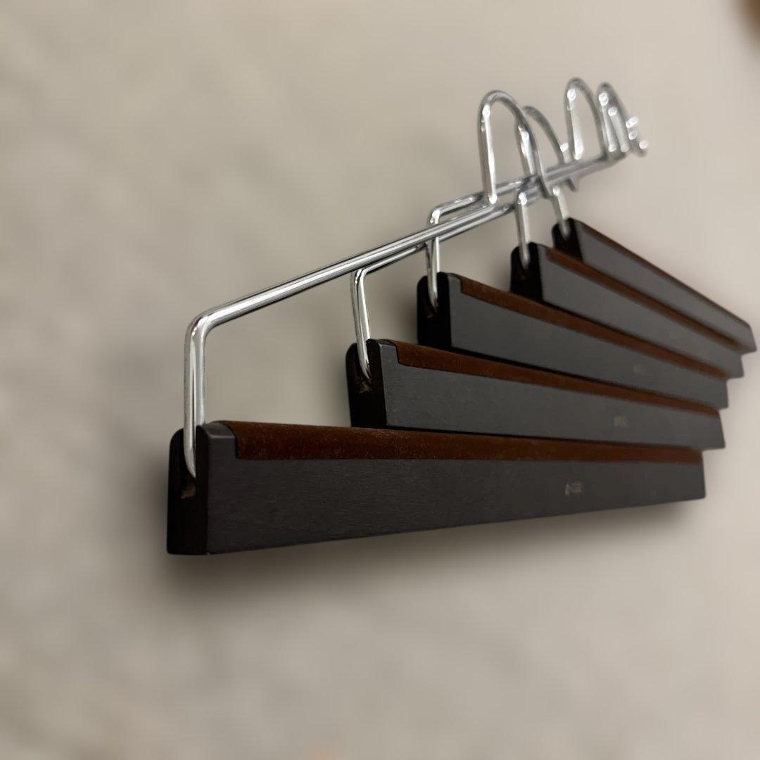 中田ハンガー スラックスハンガー 5本セット スモークブラウン