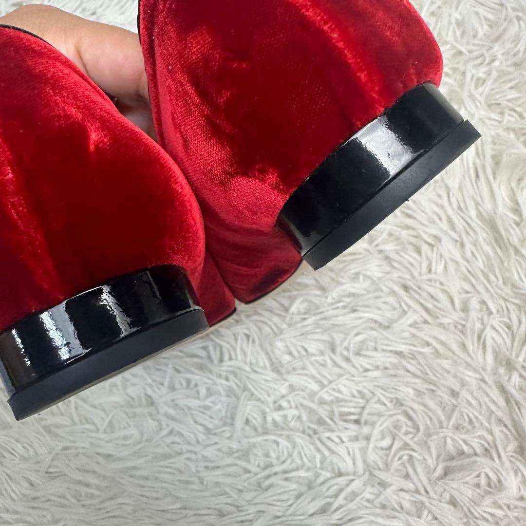 美品 シャーロットオリンピア フラットシューズ レッド ネコ