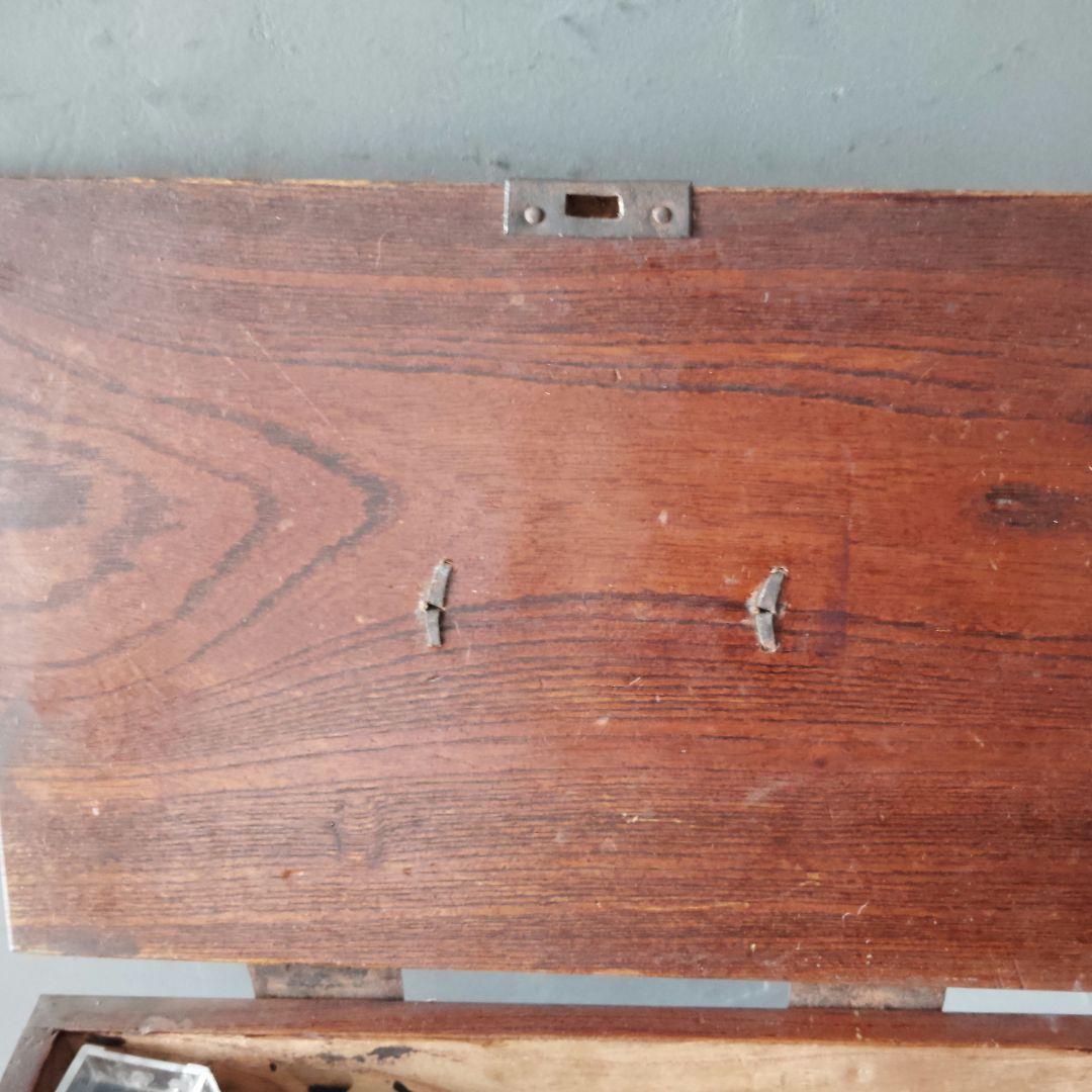 銭箱　木箱　内容物そのままに　時代もの　骨董　古家具　古道具　アンティーク