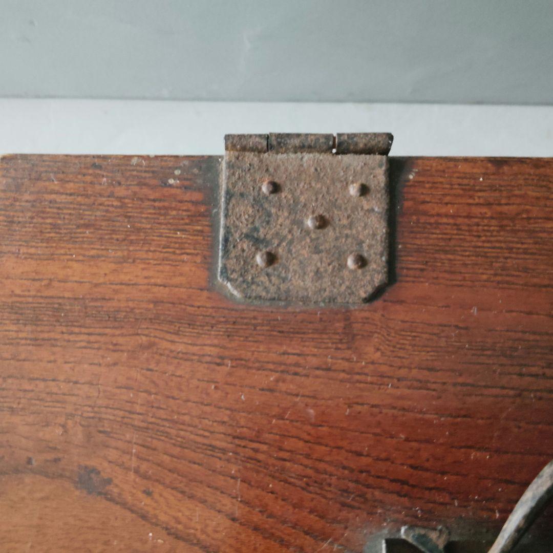 銭箱　木箱　内容物そのままに　時代もの　骨董　古家具　古道具　アンティーク