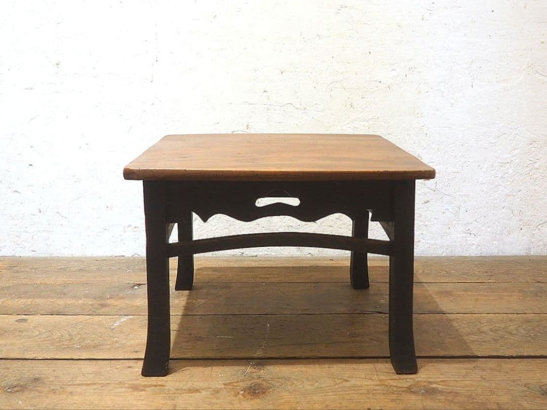 1350 アンティーク　ケヤキのローテーブル　文机　ちゃぶ台　座卓　骨董　レトロ