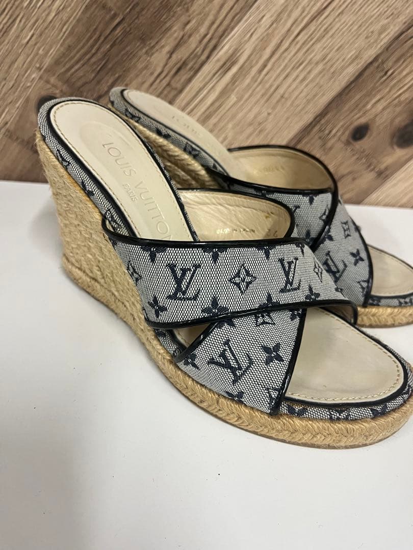 Louis Vuitton ルイヴィトン　エスパドリーユ サンダル グレー