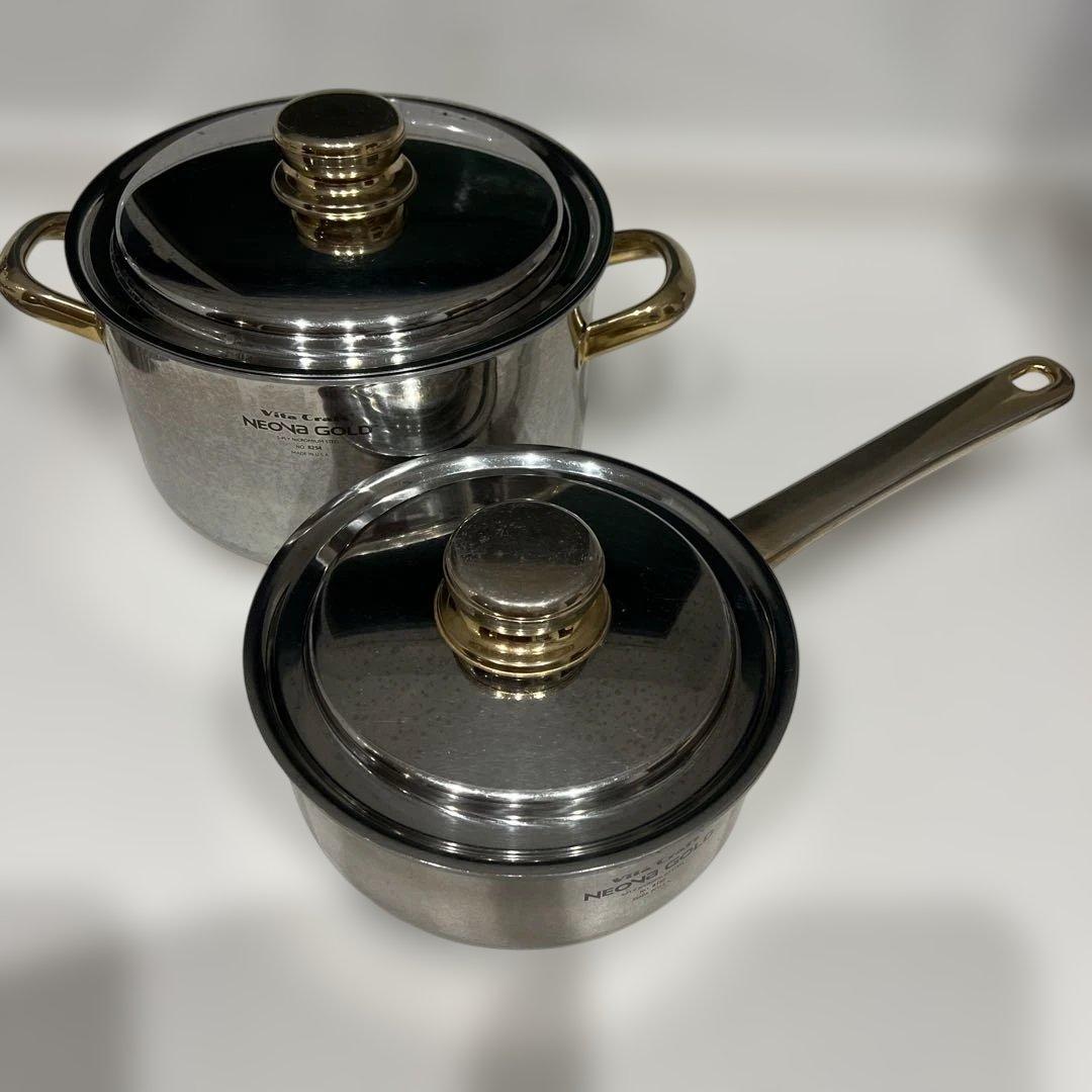 VitaCraft ネオバゴールド 鍋 2点セット※IH不可
