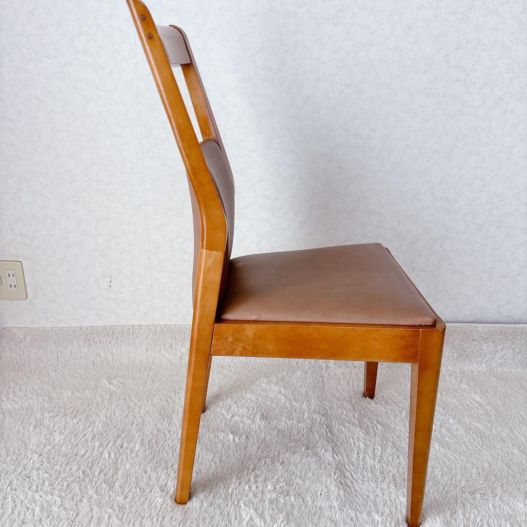 美品】MARUNI ダイニングチェア ブラウン 木製 マルニ木工