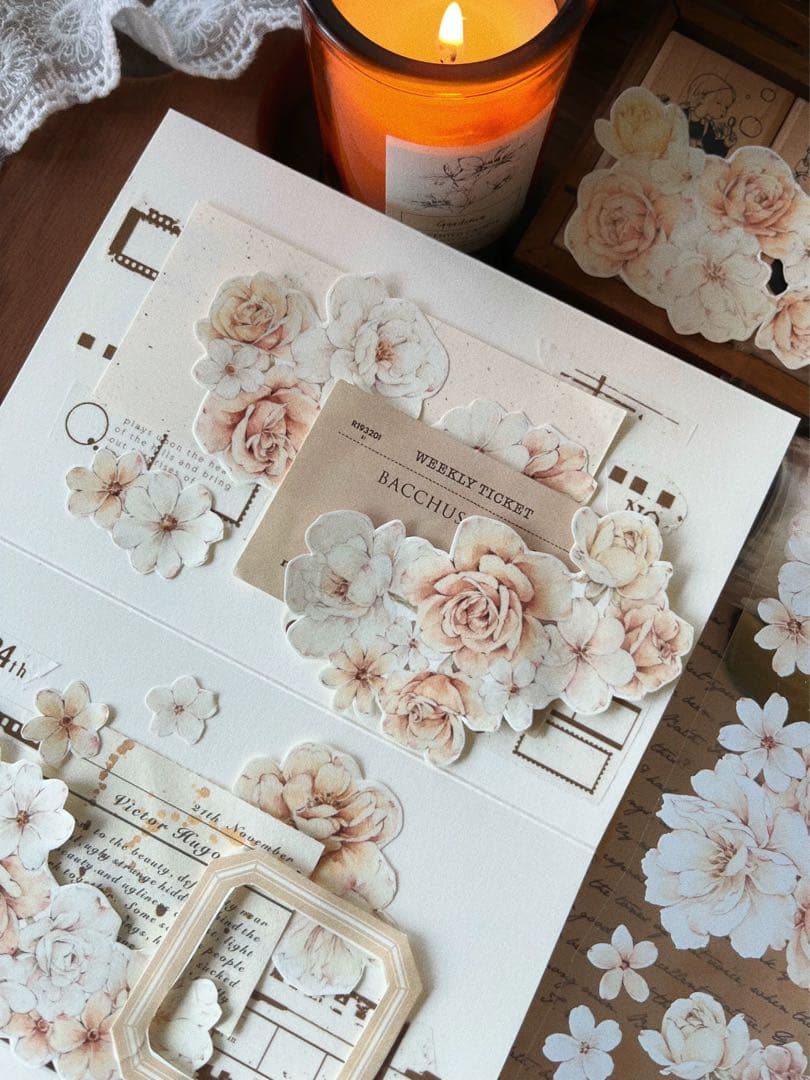 ⭐️SALE⭐️ 壹洱原创《花夕语》海外マスキングテープ　マステ 【2159】