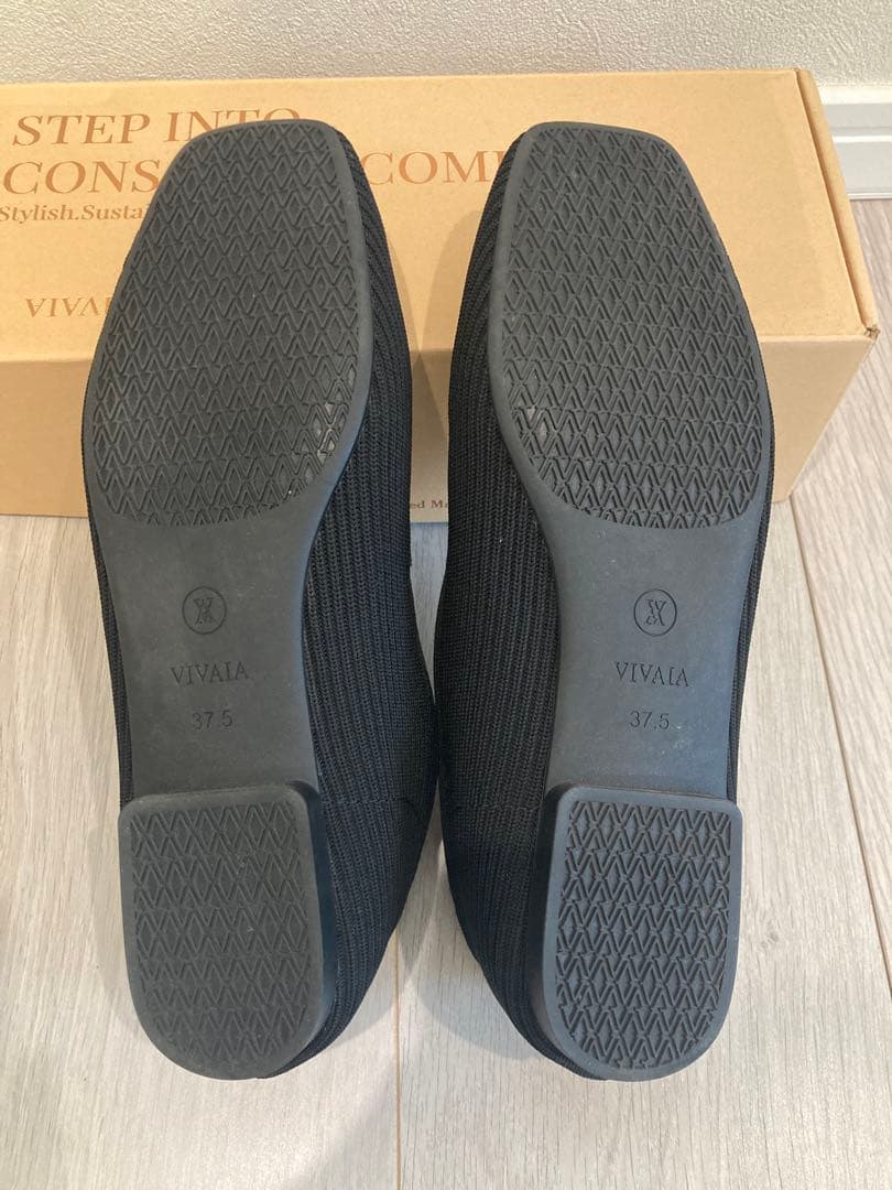 VIVAIA スクエアトゥ　ブラック　37.5