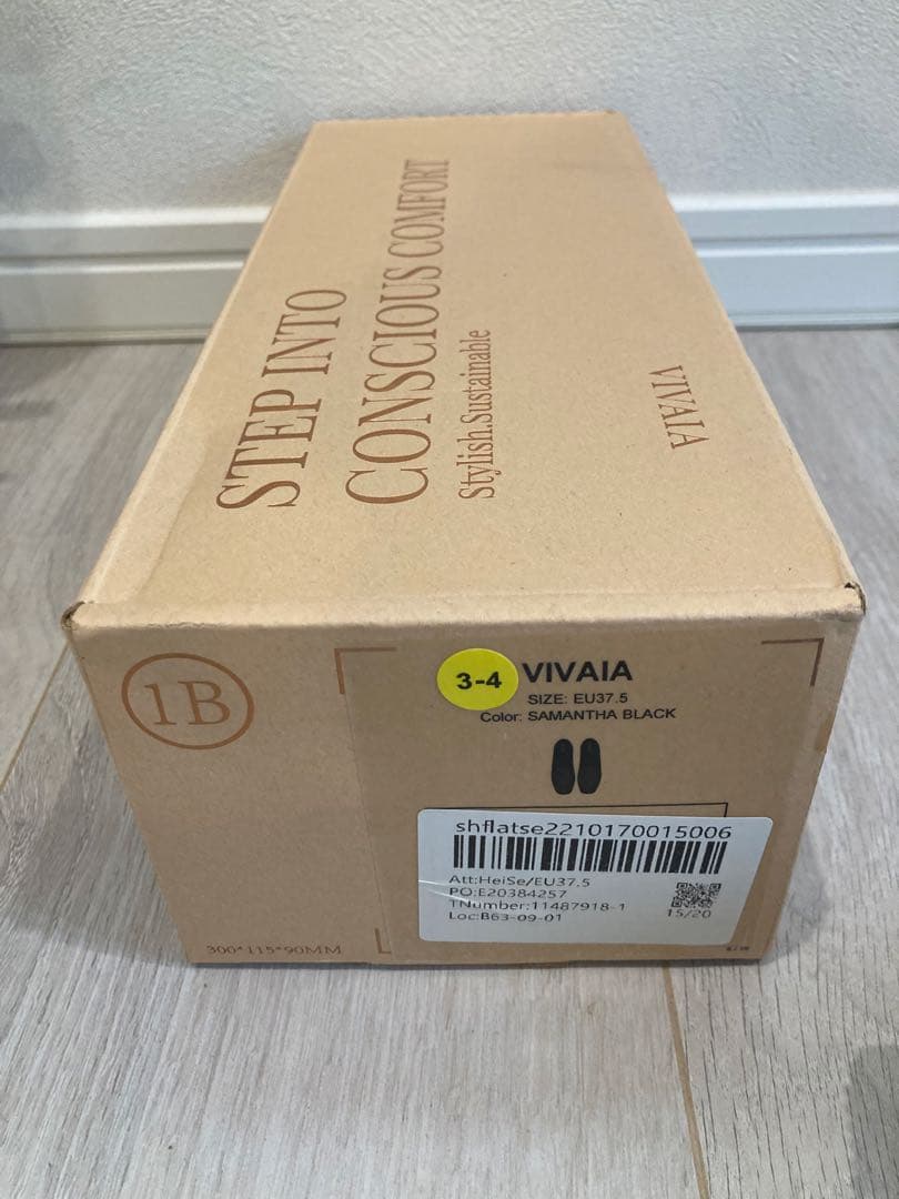 VIVAIA スクエアトゥ　ブラック　37.5