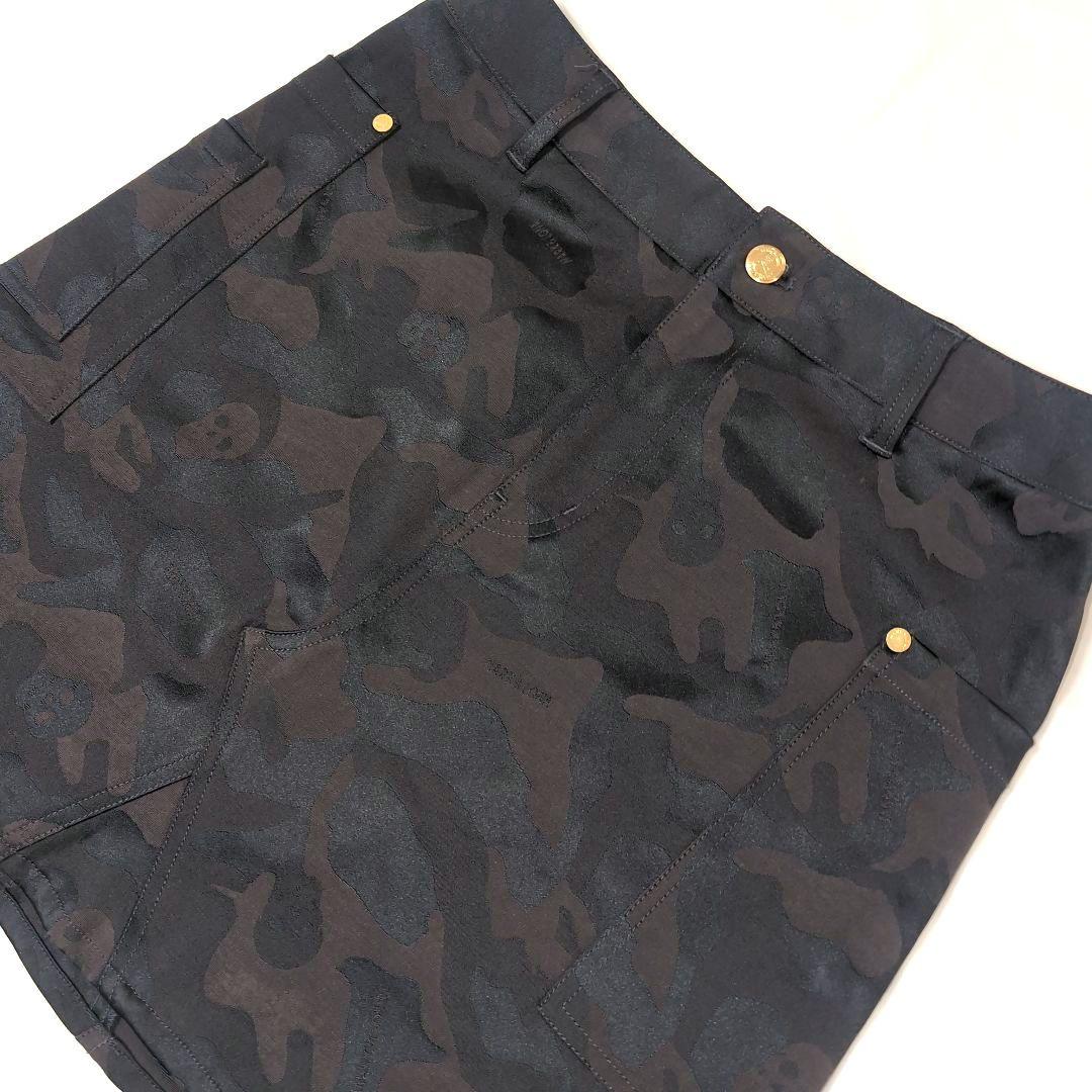 超美品 MARK & LONA マーク＆ロナ カモフラ柄 スカート スカル L