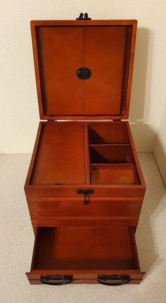 レトロ卓上ドレッサー/メイクボックス