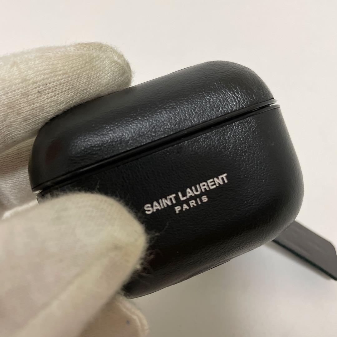 YSL サンローラン レザー AirPods Pro ケース ブラック 中古