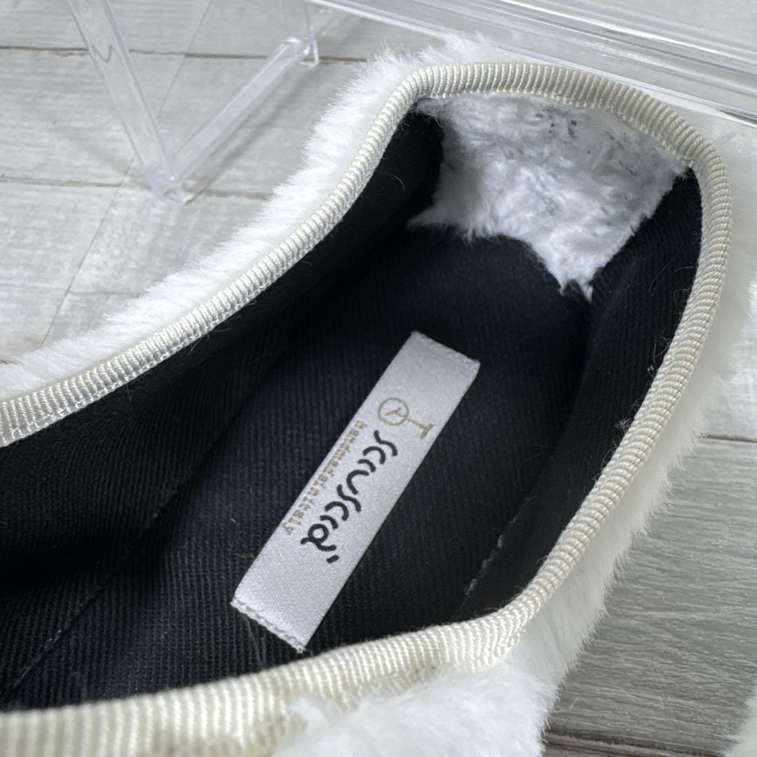 極美品　Sciuscia シューシャ　MARYJANE ファーシューズ　フラット