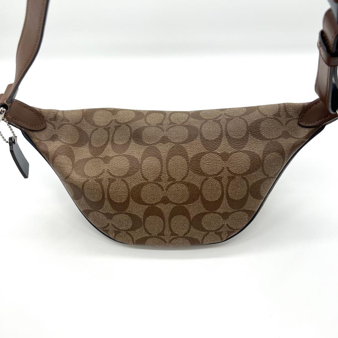 未使用級✨コーチ　ボディバッグ　ショルダー　シグネチャー　レインボー　ブラウン