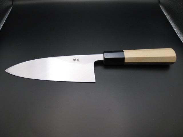 [新品未使用] 出刃150mm 白紙3号 朴木 八角 水牛