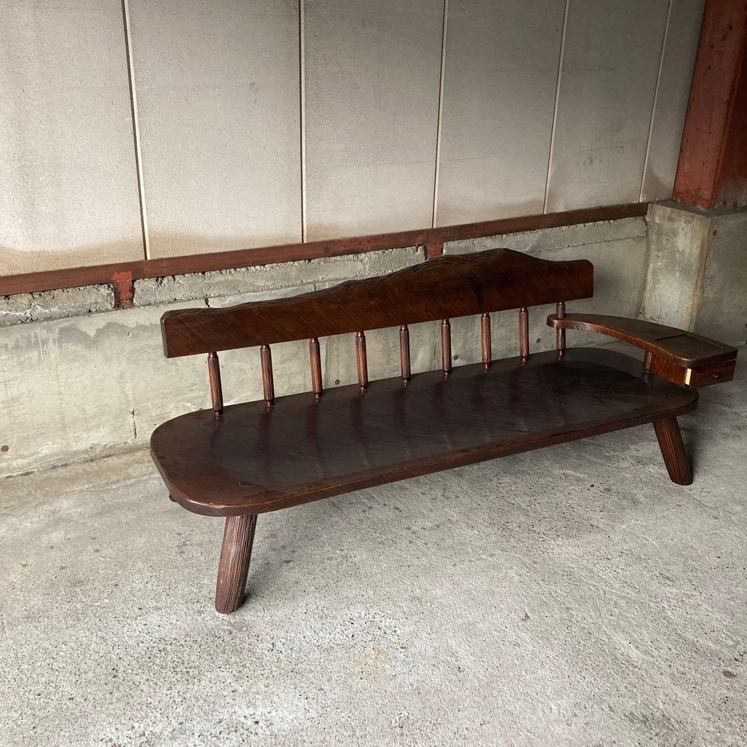 民藝椅子 無垢材 骨董家具　長椅子