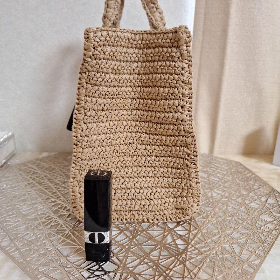 Coach かごバッグ ベージュ ロゴ刺繍