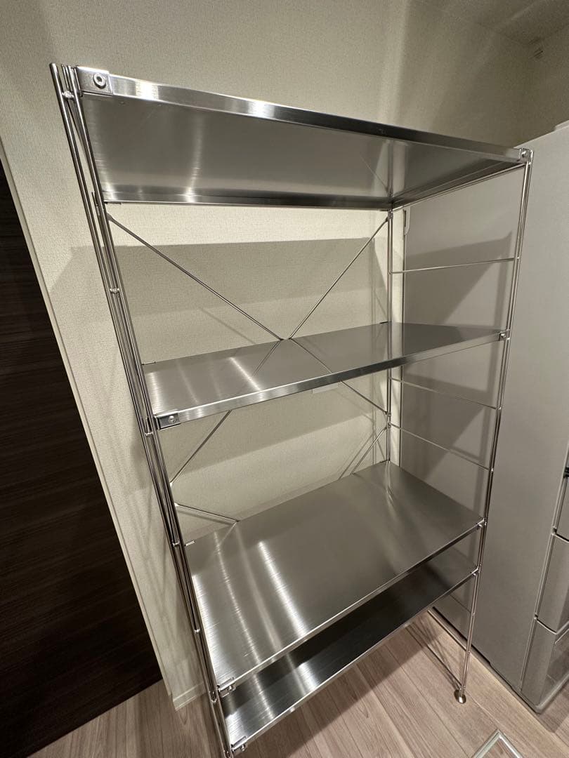 【999】無印良品 ステンレスユニットシェルフ ワイド 大