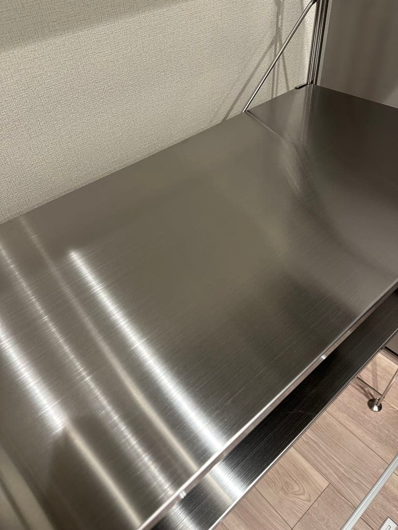 【999】無印良品 ステンレスユニットシェルフ ワイド 大