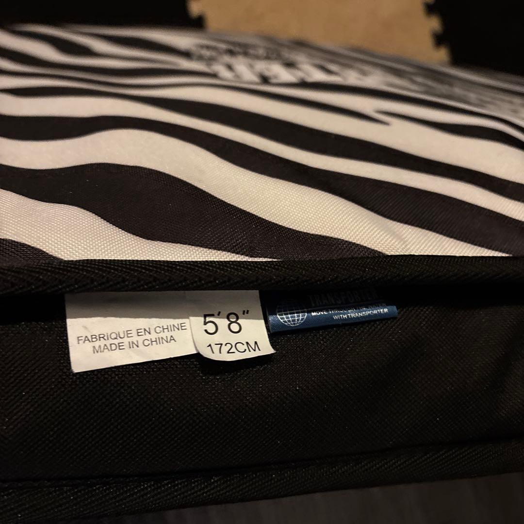 ゼブラ柄 サーフボードケース5.8