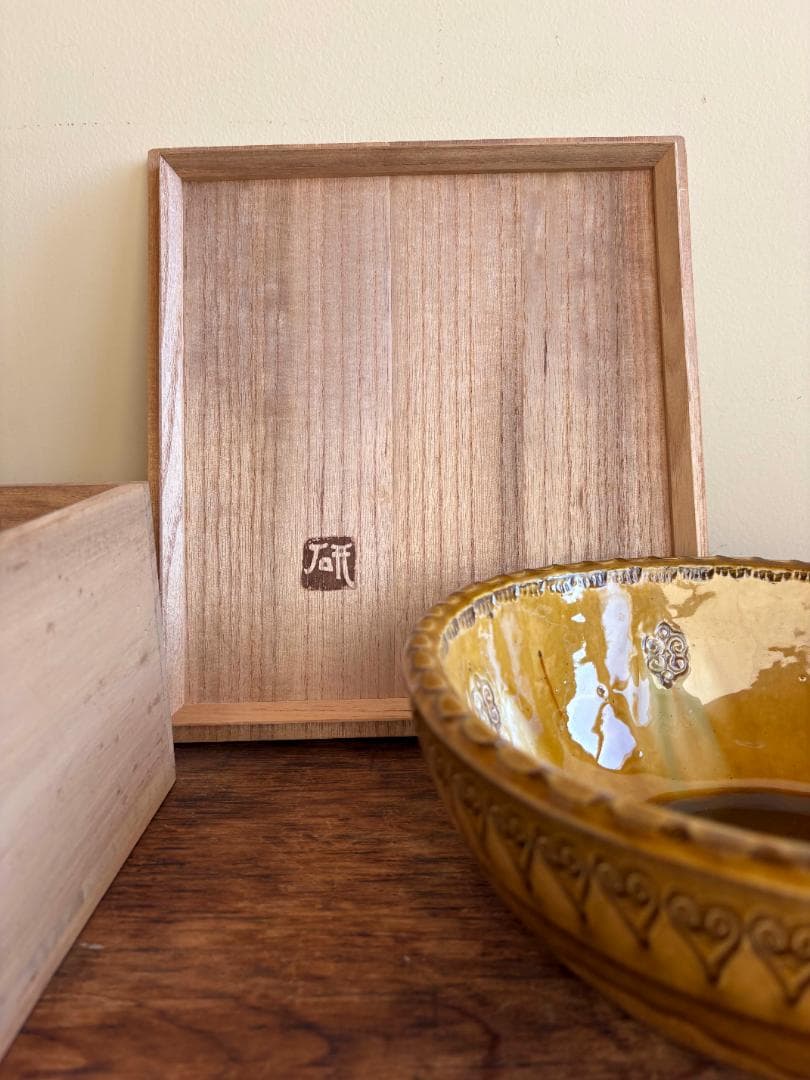 舩木研兒　三彩秞　押紋　深鉢　ボール　美品　希少　古民藝