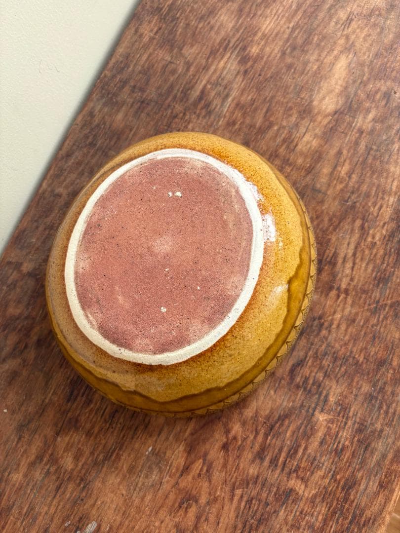 舩木研兒　三彩秞　押紋　深鉢　ボール　美品　希少　古民藝