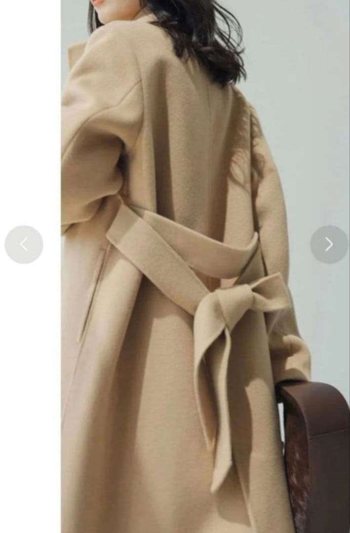 ビッグカラーリバーコートMサイズ キャメル ベージュ