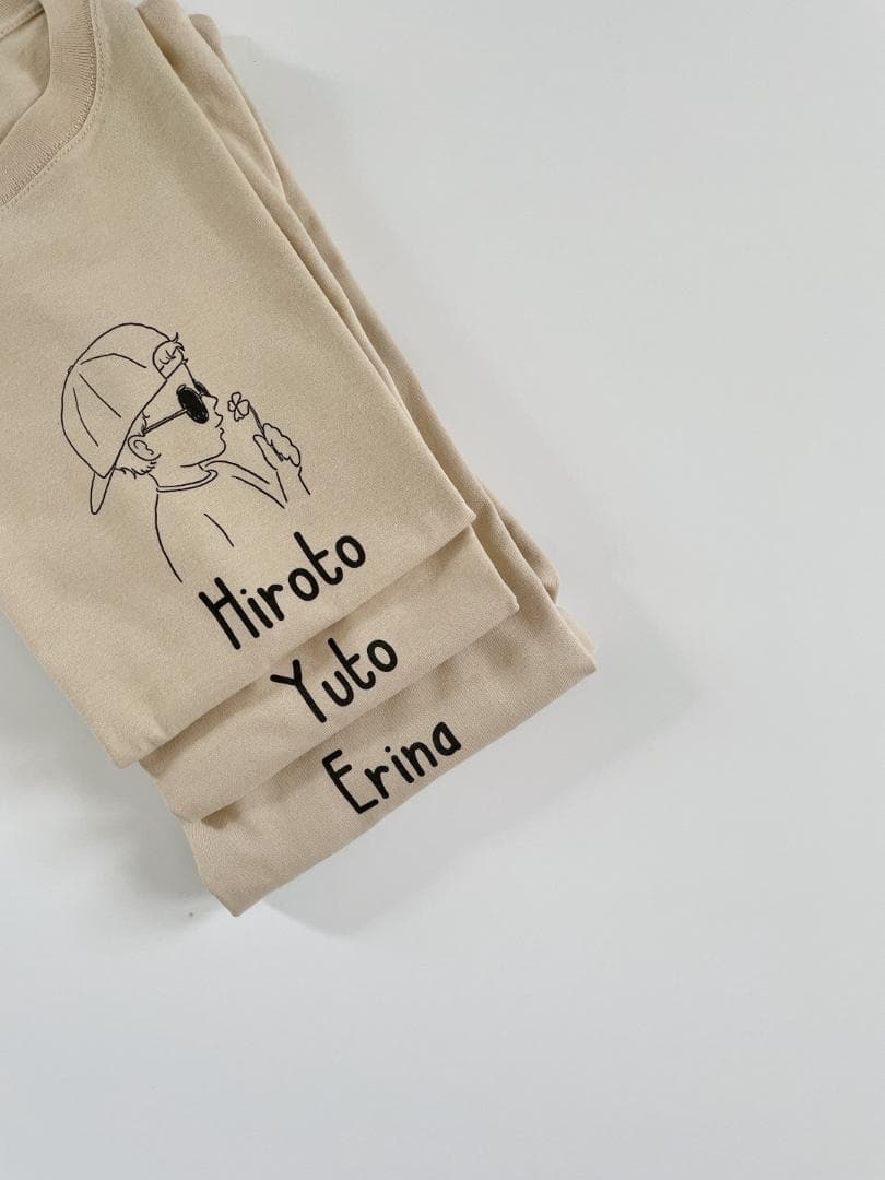 親子コーデ　親子お揃い　名前入り　名入れ tシャツ　内祝い　誕生日